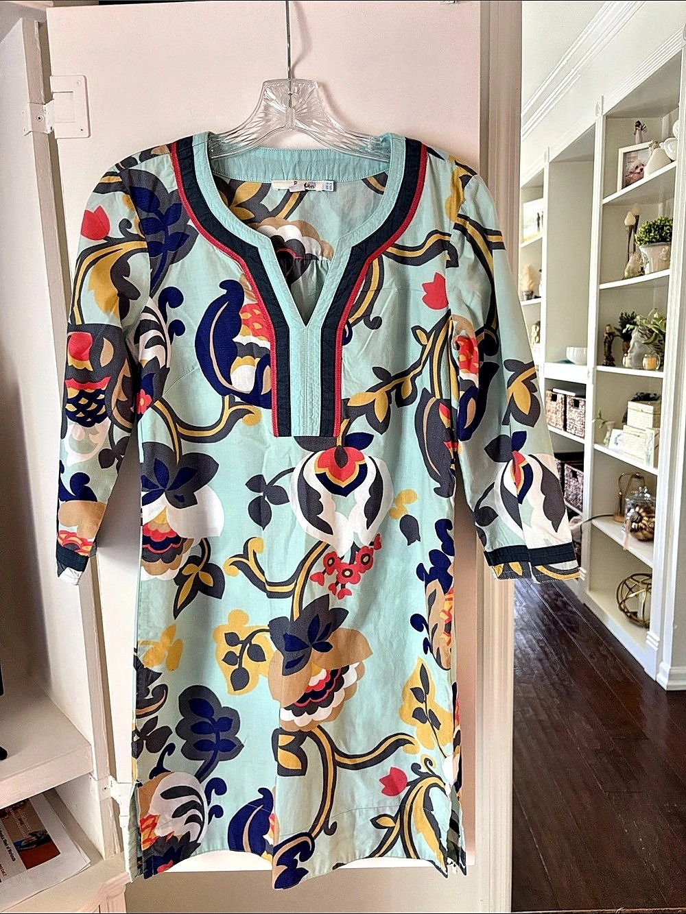 Boden Floral Maxi Dress Blue & Multicolor US 2